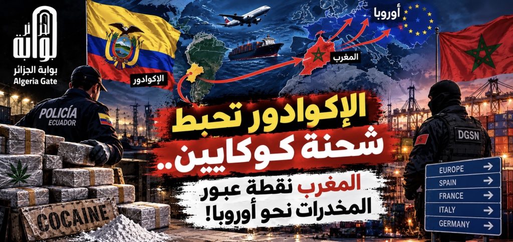 الإكوادور تحبط شحنة كوكايين.. المغرب نقطة عبور المخدرات نحو أوروبا