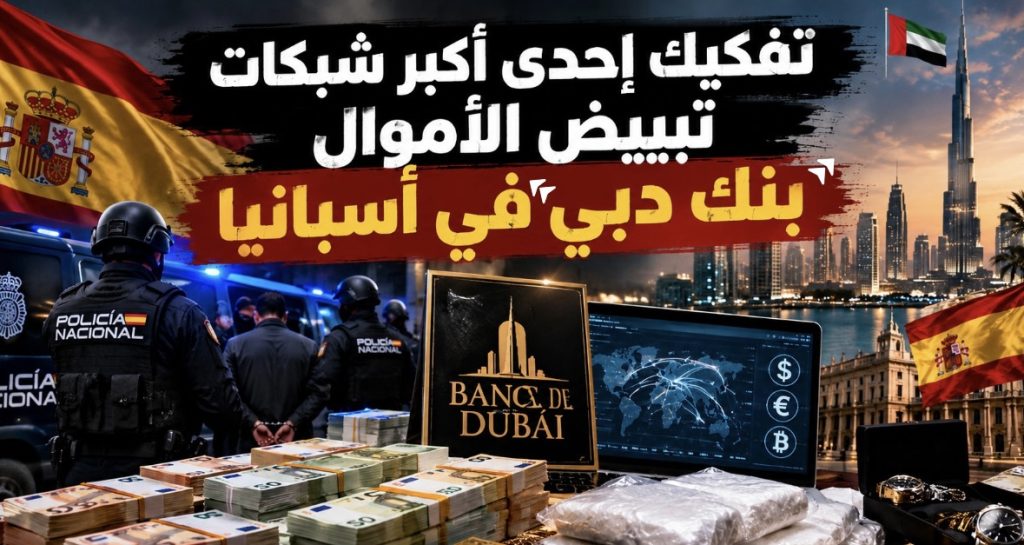 تفكيك إحدى أكبر شبكات تبييض الأموال “بنك دبي” في إسبانيا