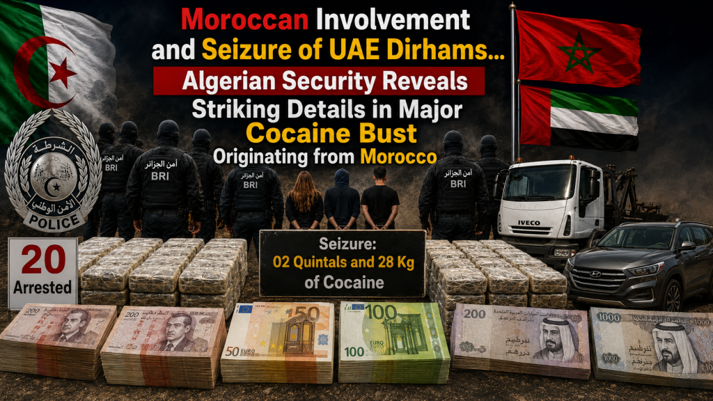 Moroccan Involvement and Seizure of UAE Dirhams… Algerian Security Reveals Striking Details in Major Cocaine Bust Originating from Morocco