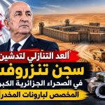 العد التنازلي لتدشين سجن تنزروفت في الصحراء الجزائرية الكبرى المخصص لبارونات المخدرات