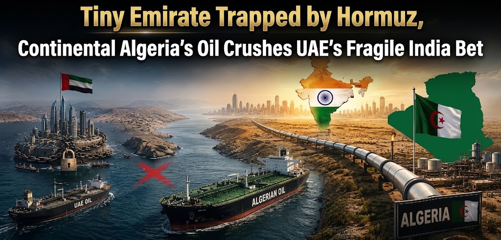 Tiny Emirate Trapped by Hormuz, Continental Algeria’s Oil Crushes UAE’s Fragile India Bet