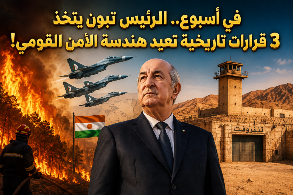 في أسبوع.. الرئيس تبون يتخذ 3 قرارات تاريخية تعيد هندسة الأمن القومي في الجزائر!