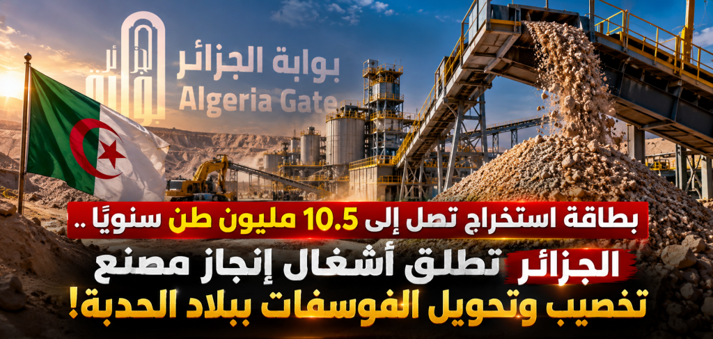 من تبسة إلى عنابة.. مشروع الفوسفات المدمج يبني سلسلة صناعية جديدة للجزائر!