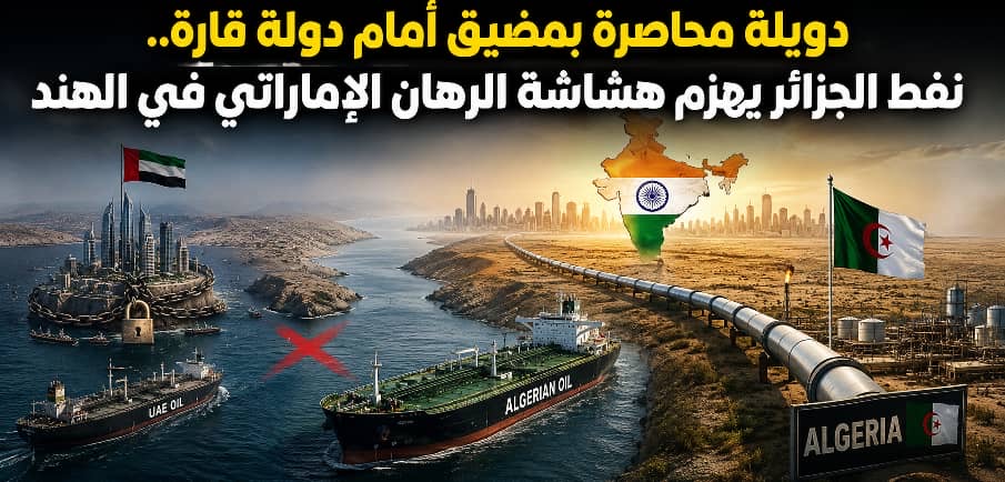 دويلة محاصرة بمضيق أمام دولة قارة.. نفط الجزائر يهزم هشاشة الرهان الإماراتي في الهند