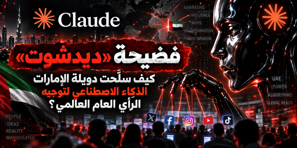 فضيحة “ديدشوت”: كيف سلحت دويلة الإمارات الذكاء الاصطناعي لتوجيه الرأي العام العالمي؟