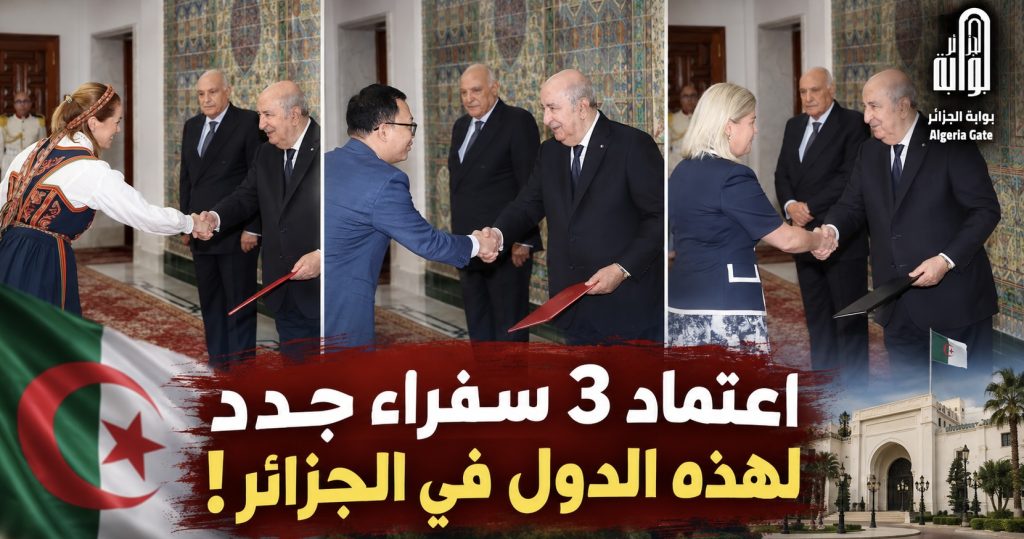 بالأسماء.. اعتماد 3 سفراء جدد لهذه الدول في الجزائر!