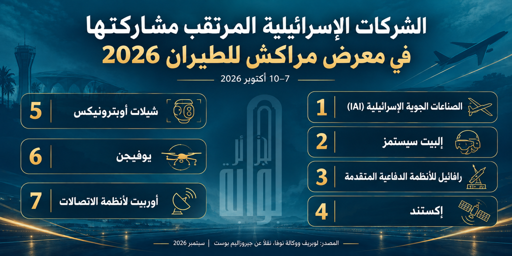 معرض مراكش للطيران 2026 يستضيف شركات إسرائيلية و صفحات مغربية تعارض ؛ ما القصة ؟