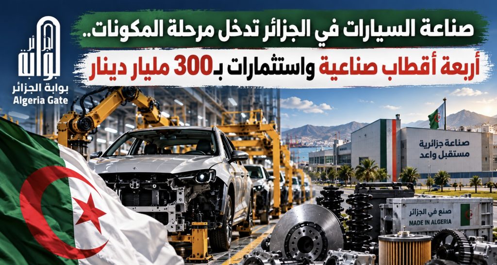 صناعة السيارات في الجزائر تدخل مرحلة المكونات.. أربعة أقطاب صناعية واستثمارات بـ300 مليار دينار