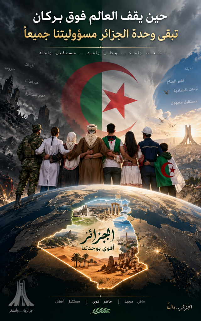 حين يقف العالم فوق بركان تبقى وحدة الجزائر مسؤوليتنا جميعا (مقال رأي)