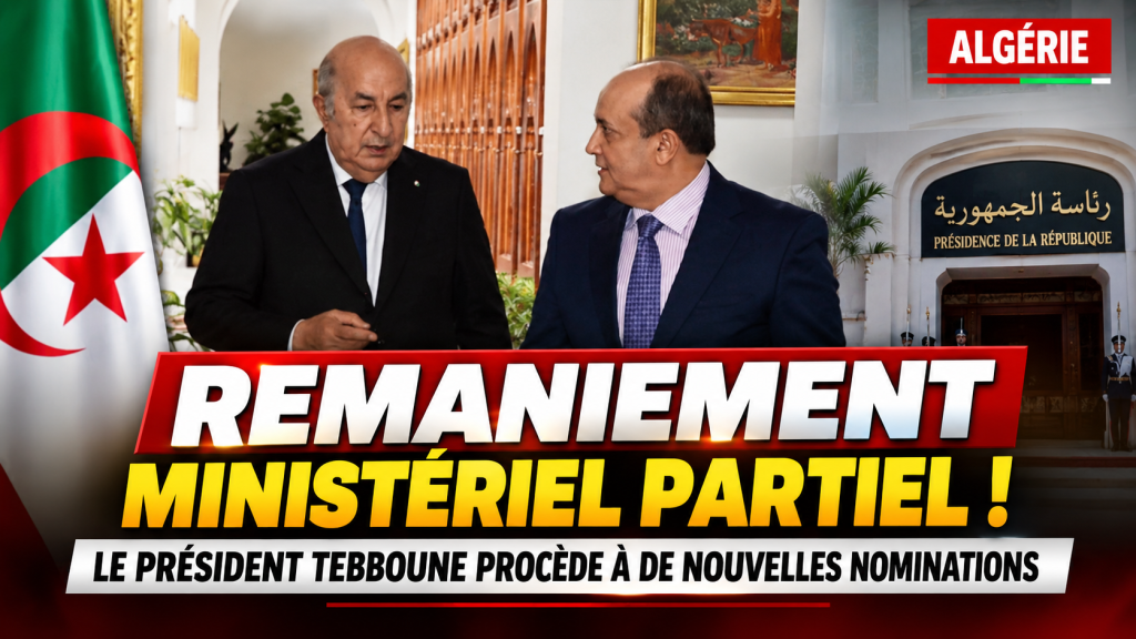 Le président algérien Abdelmadjid Tebboune procède à un remaniement ministériel partiel