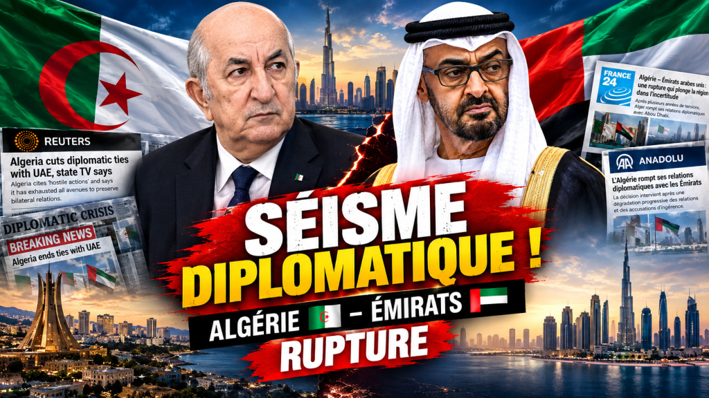 Séisme diplomatique : l&rsquo;Algérie rompt avec les Émirats, la presse internationale s’emballe