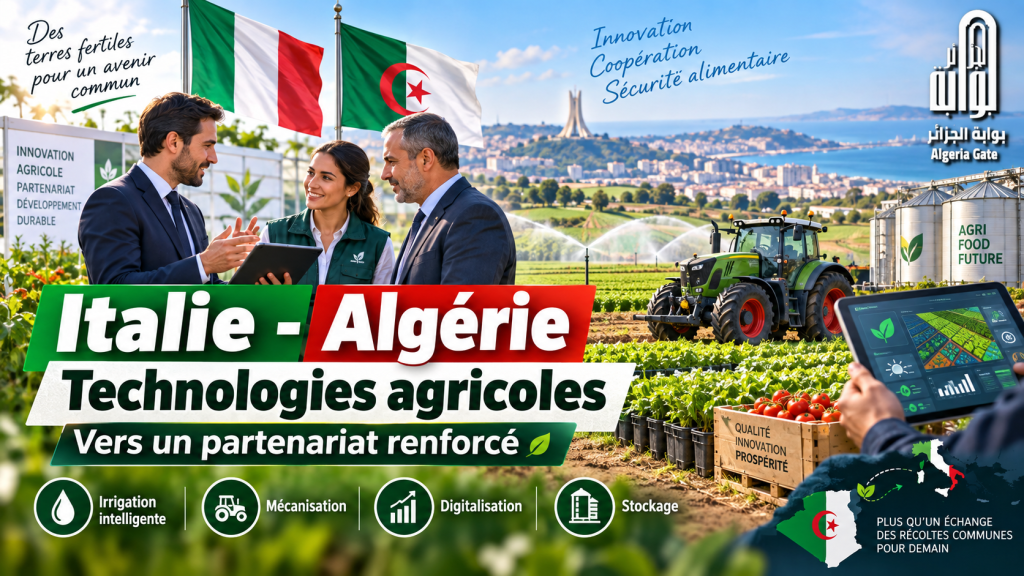 L&rsquo;Italie mise sur les technologies agricoles pour renforcer son partenariat avec l&rsquo;Algérie
