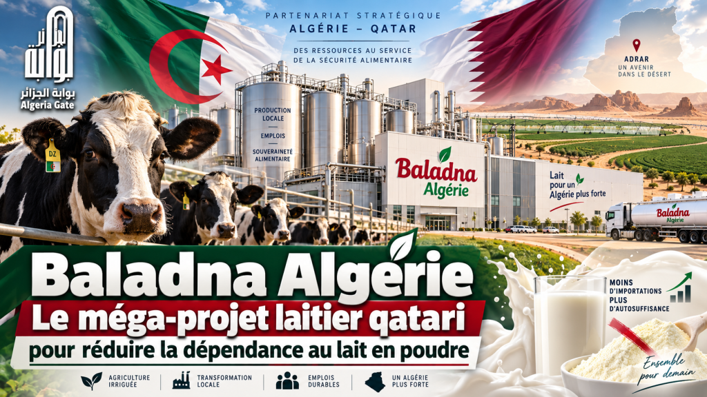 Baladna Algérie : le méga-projet laitier qatari qui doit sortir le pays de sa dépendance au lait en poudre