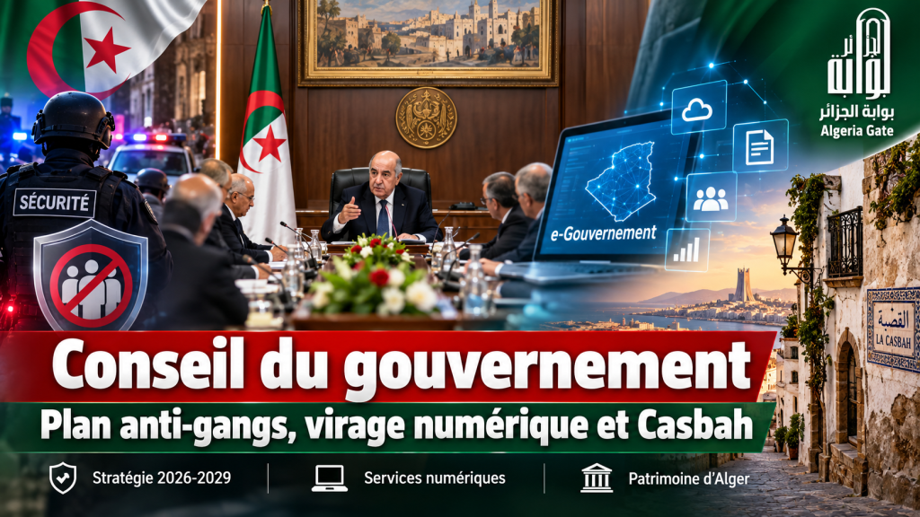 Conseil du gouvernement : Alger adopte sa stratégie contre les gangs de quartier et accélère la modernisation numérique