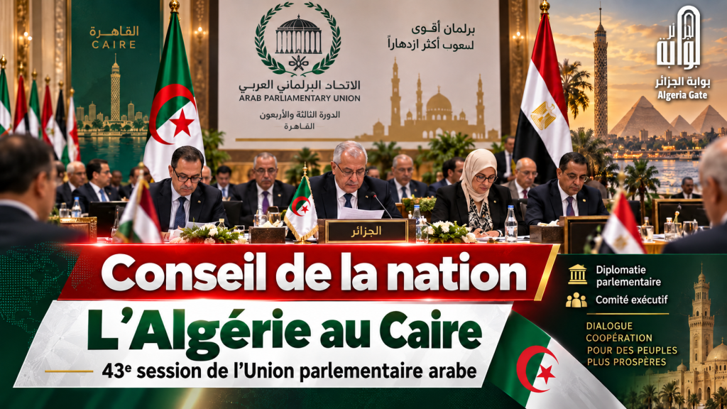 Le Conseil de la nation représente l&rsquo;Algérie à la 43e session de l&rsquo;Union parlementaire arabe au Caire