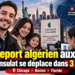 Bonne nouvelle pour les Algériens aux USA : le consulat se déplace dans trois États pour les passeports
