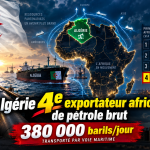 L’Algérie se hisse au 4e rang africain des exportateurs de pétrole brut par voie maritime