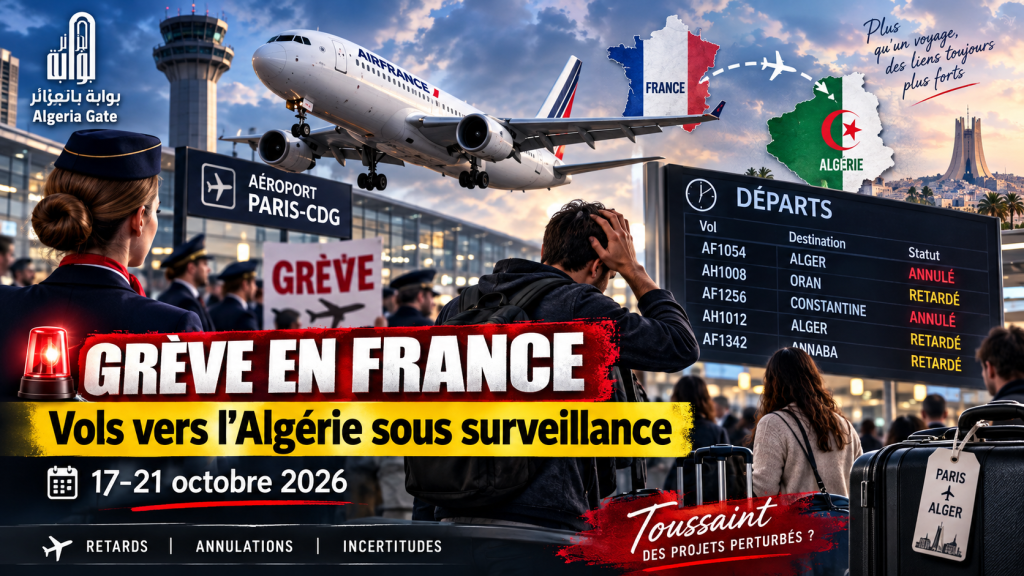 Grève des personnels navigants en France : les vols vers l&rsquo;Algérie sous surveillance à la Toussaint
