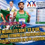 40 médailles dont 13 en or : l’Algérie termine les Jeux de Taranto à la 9ᵉ place