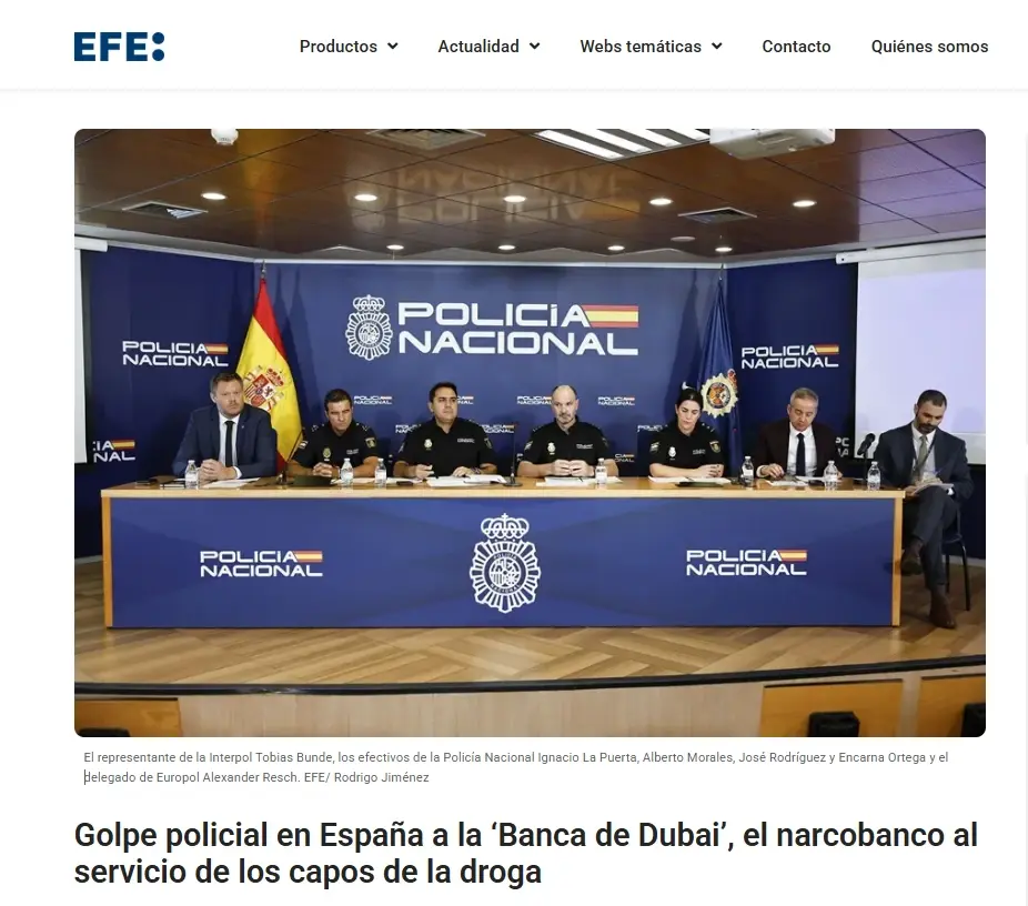 تفكيك إحدى أكبر شبكات تبييض الأموال “بنك دبي” في إسبانيا