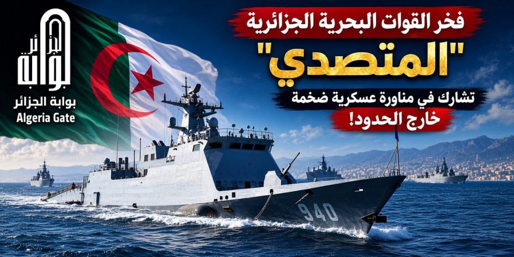 فخر القوات البحرية الجزائرية “المتصدي” تشارك في مناورة عسكرية ضخمة خارج الحدود!