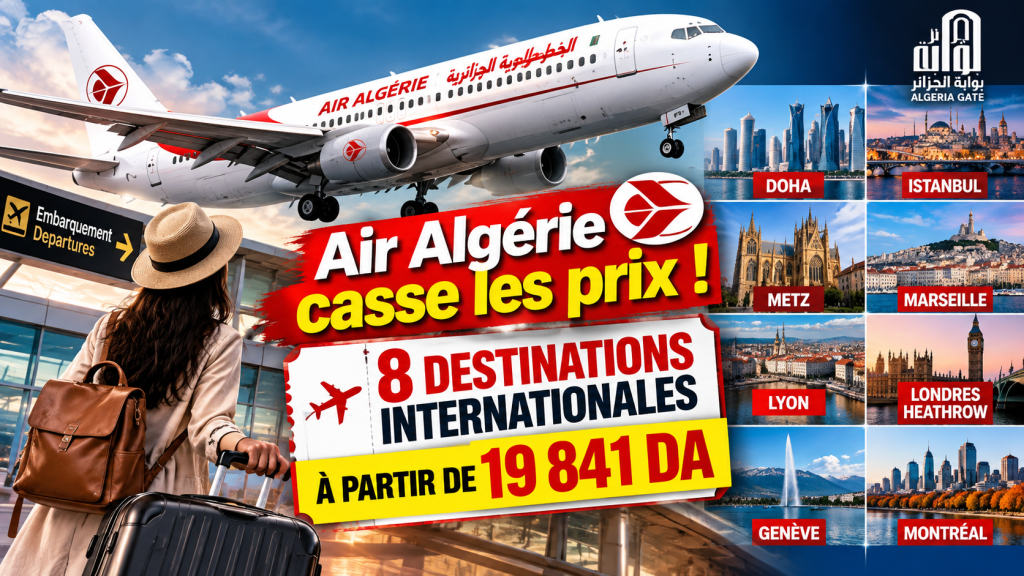 Air Algérie frappe fort : 8 vols internationaux en promotion dès 19 841 DA