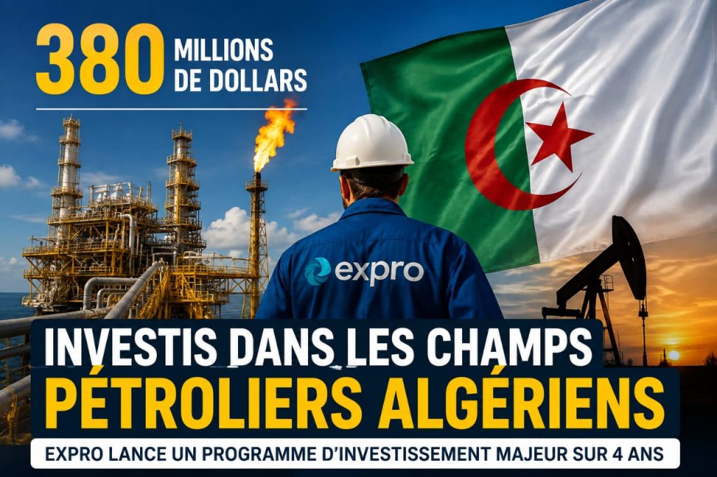 380 millions de dollars investis dans les champs pétroliers algériens