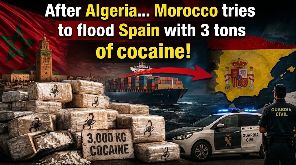 After Algeria… Morocco tries to flood Spain with 3 tons of cocaine!