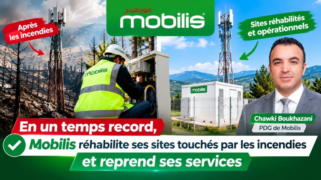 En un temps record, Mobilis réhabilite ses sites touchés par les incendies et reprend ses services