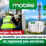 En un temps record, Mobilis réhabilite ses sites touchés par les incendies et reprend ses services
