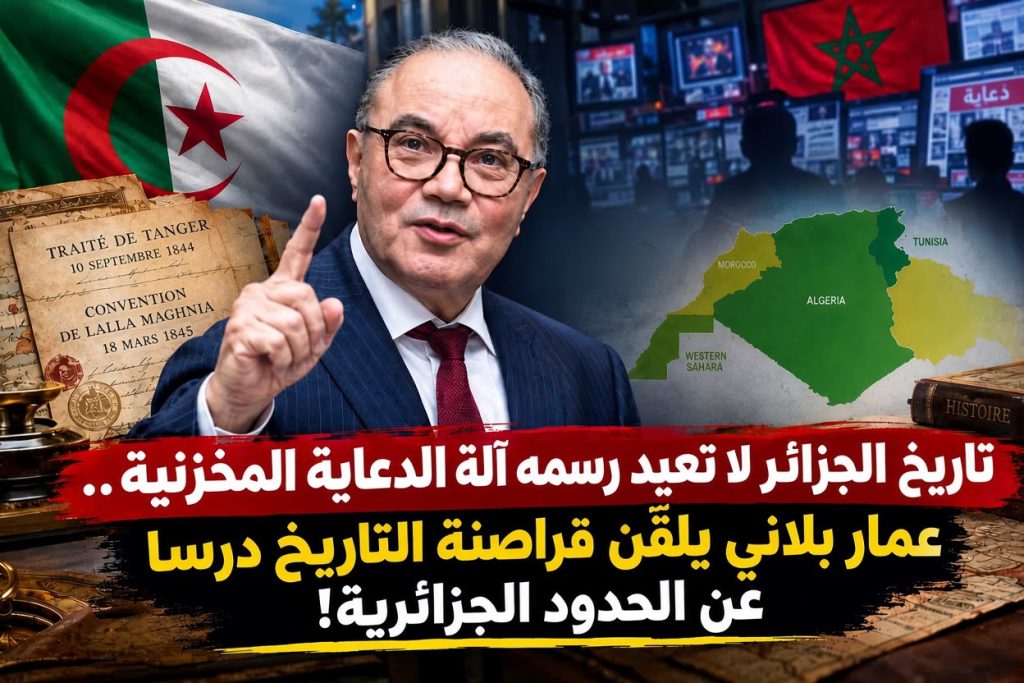 تاريخ الجزائر لا تعيد رسمه آلة الدعاية المخزنية.. عمار بلاني يلقِّن قراصنة التاريخ درسا عن الحدود الجزائرية!