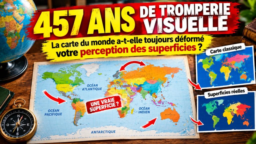 457 ans de tromperie visuelle : la carte du monde a-t-elle toujours déformé votre perception des superficies ?
