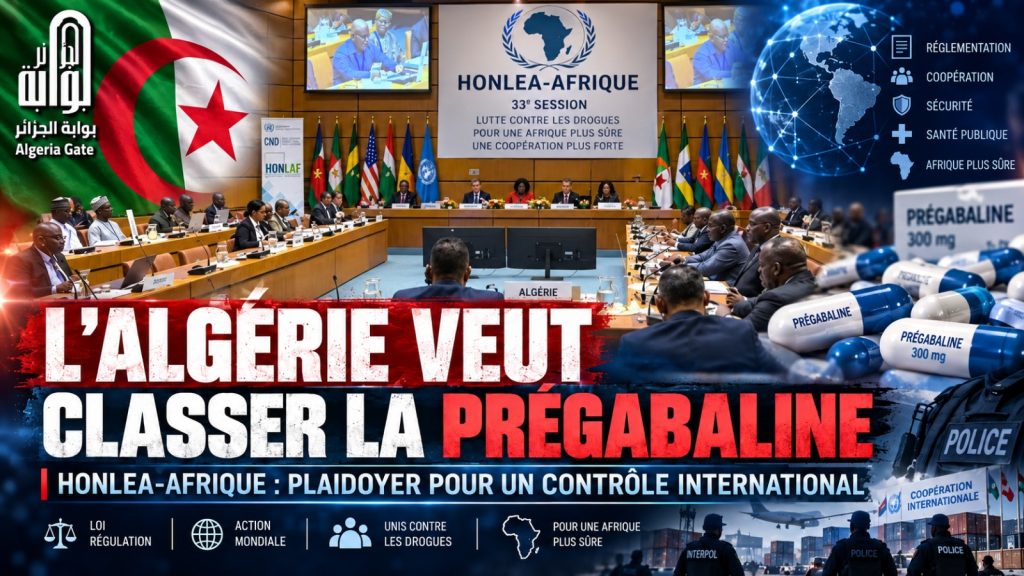 L&rsquo;Algérie plaide pour une classification internationale de la prégabaline lors de la 33e session HONLEA-Afrique
