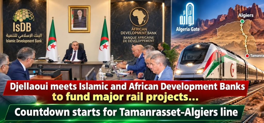 Djellaoui meets Islamic and African Development Banks to fund major rail projects… Countdown starts for Tamanrasset–Algiers line