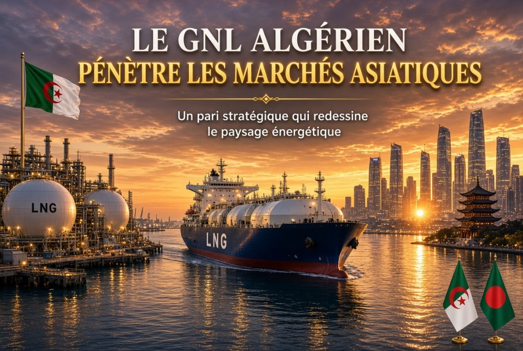 Le GNL algérien vers l’Asie : un pari historique sur fond de crise du détroit d’Ormuz et de défis de production