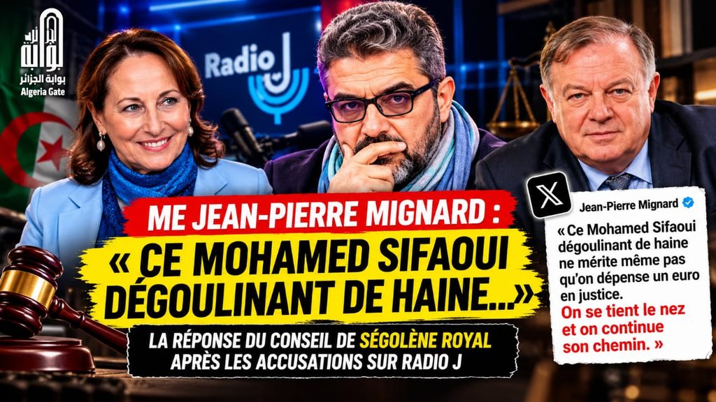 Polémique Sifaoui_Royal: Jean-Pierre Mignard riposte après les accusations visant l&rsquo;Algérie