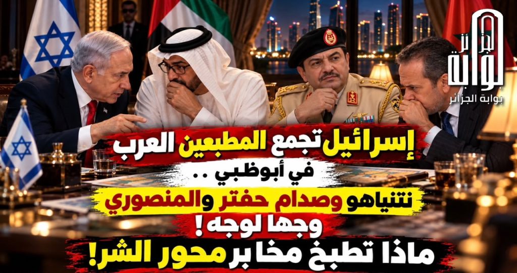 إسرائيل تجمع المطبعين العرب في أبوظبي.. نتنياهو وصدام حفتر والمنصوري وجها لوجه! ماذا تطبخ مخابر محور الشر!