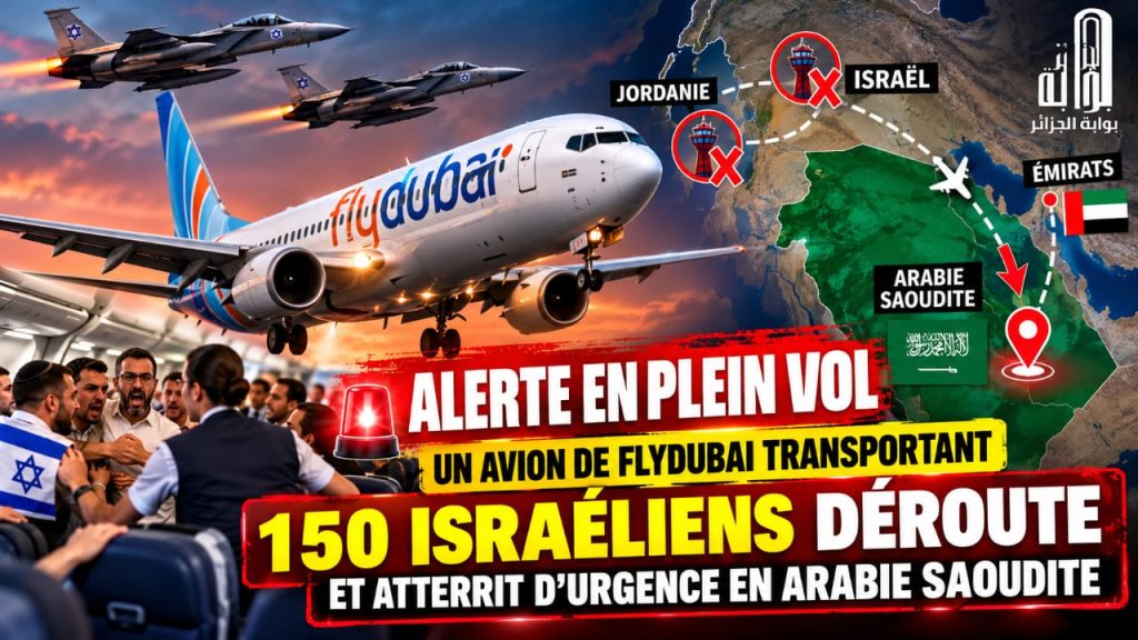 Alerte en plein vol: un avion de Fly Dubaï transportant des Israéliens dérouté vers l&rsquo;Arabie saoudite