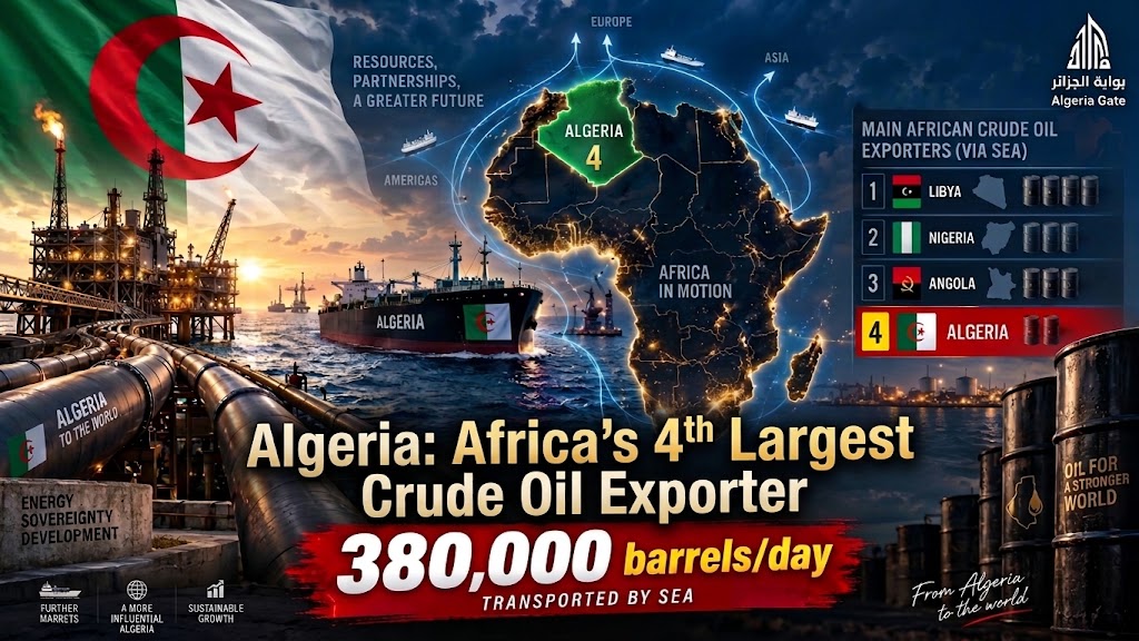 Algeria Ranks 4th in Africa for Seaborne Crude Oil Exports