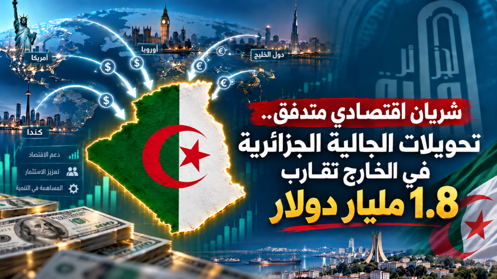 شريان اقتصادي متدفق.. تحويلات الجالية الجزائرية في الخارج تقارب 1.8 مليار دولار