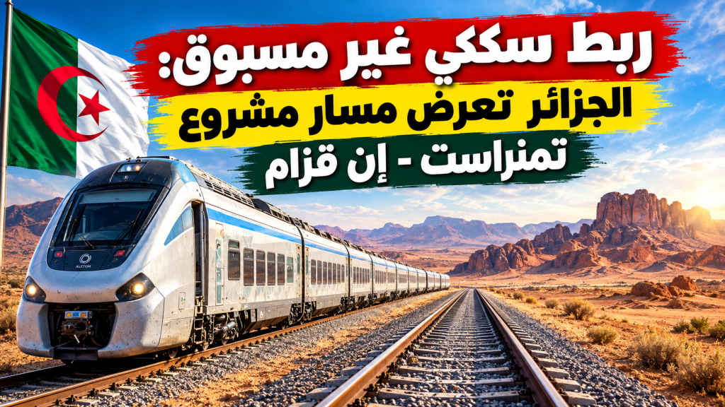 ربط سككي غير مسبوق: الجزائر تعرض مسار مشروع تمنراست – إن قزام