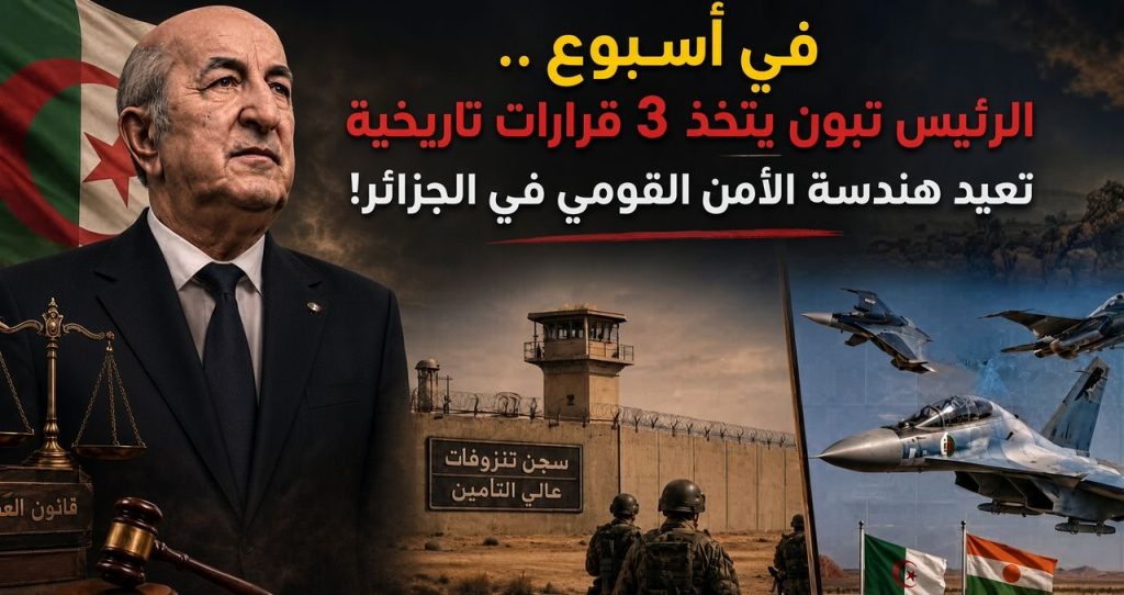 في أسبوع.. الرئيس تبون يتخذ 3 قرارات تاريخية تعيد هندسة الأمن القومي في الجزائر!