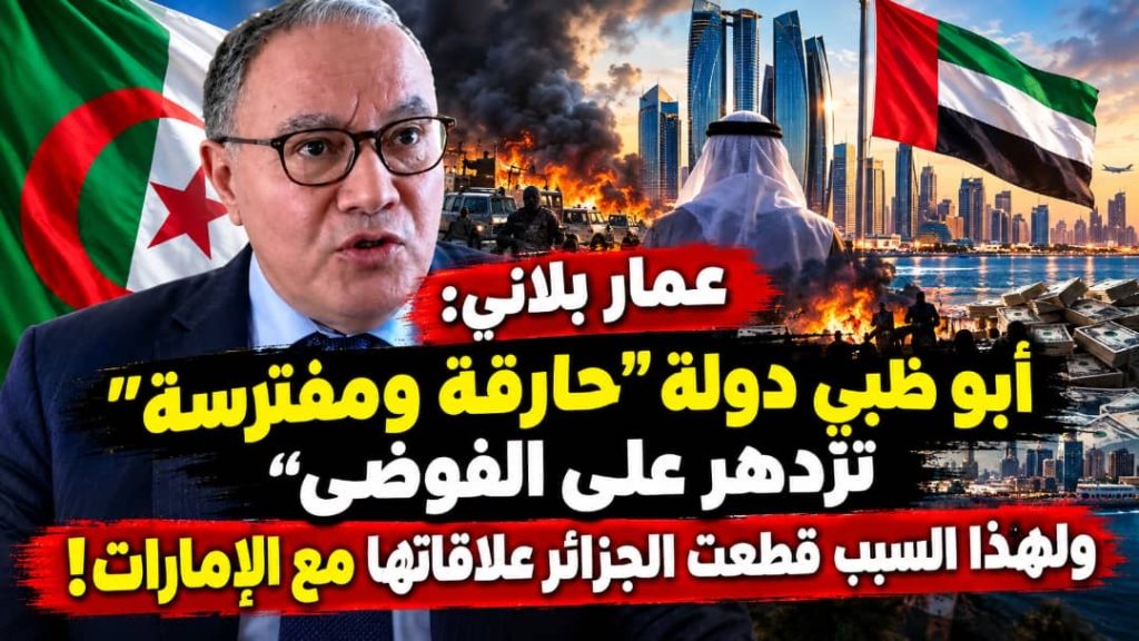 الجزائر تعرف مصالحها جيدا.. عمار بلاني يصعق الإمارات ويلقن مستشار بن زايد درسا!