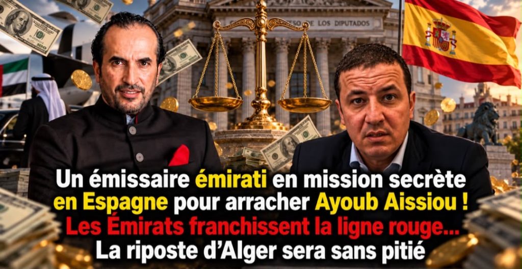 Un émissaire émirati en mission secrète en Espagne pour arracher Ayoub Aissiou ! Les Émirats franchissent la ligne rouge… La riposte d’Alger sera sans pitié