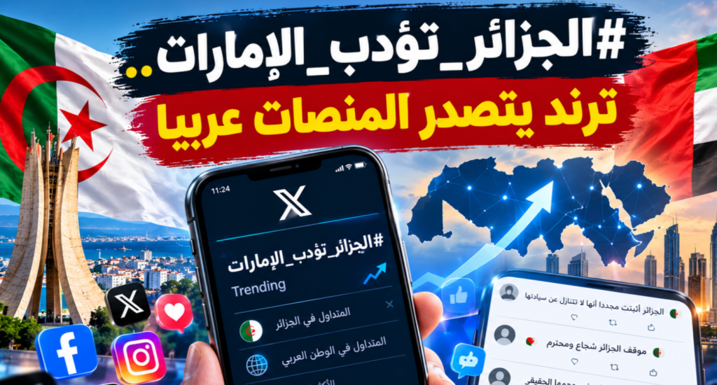 #الجزائر_تؤدب_الإمارات..ترند يتصدر المنصات عربيا!
