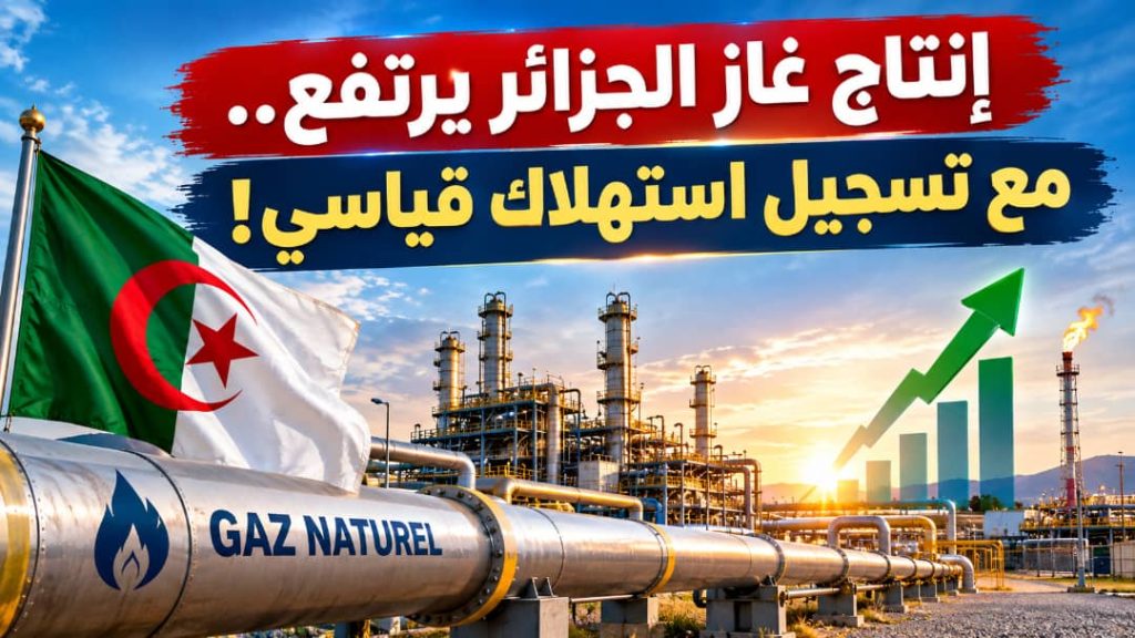 إنتاج غاز الجزائر يرتفع ..مع تسجيل استهلاك قياسي!