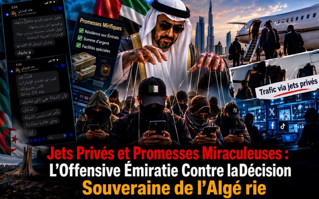 Jets Privés et Promesses Miraculeuses : L’Offensive Émiratie Contre la Décision Souveraine de l’Algérie