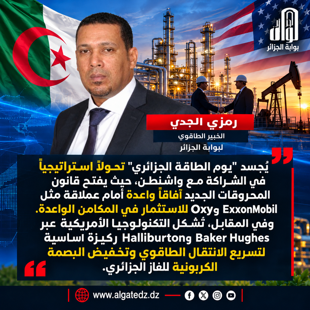 الشراكة الطاقوية الجزائرية-الأمريكية.. أبعاد استراتيجية بين المرونة التشريعية والريادة التكنولوجية