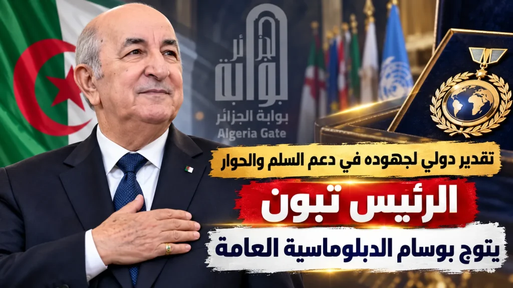 تقدير دولي لجهوده في دعم السلم والحوار.. الرئيس تبون يتوج بوسام الدبلوماسية العامة
