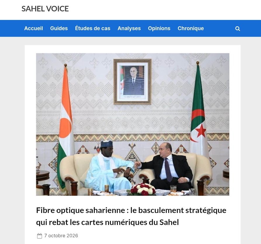 الجزائر بوابة رقمية للساحل.. ماذا قالت الصحافة الإفريقية عن الربط مع النيجر؟